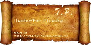 Thanhoffer Piroska névjegykártya