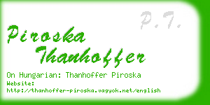 piroska thanhoffer business card